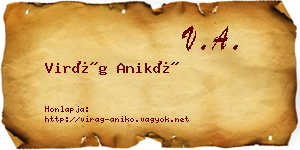 Virág Anikó névjegykártya