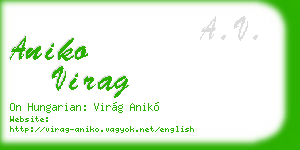aniko virag business card