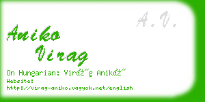 aniko virag business card